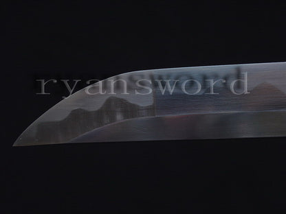 Katana 1095 High Carbon Steel silver plated tsuba full tang sharp battle ready blade
