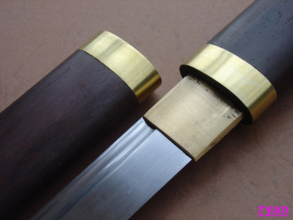 Ninja top quality wood saya brass fitting Juhe Knife Sword for Japanese samurai
