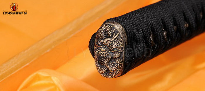 Authentic Katana swords full tang iron suba T10 steel clay tempered full wrap rayskin saya