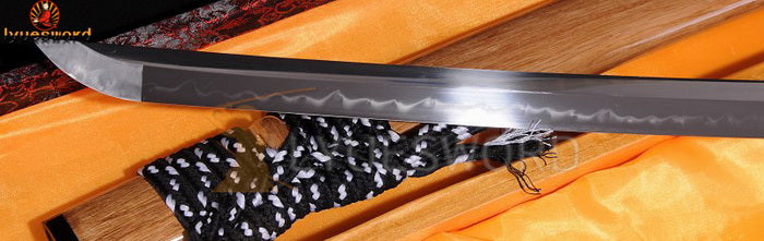 Authentic Katana swords full tang iron suba T10 steel clay tempered full wrap rayskin saya